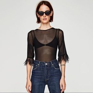 [nwt] Zara Sheer Body Suit